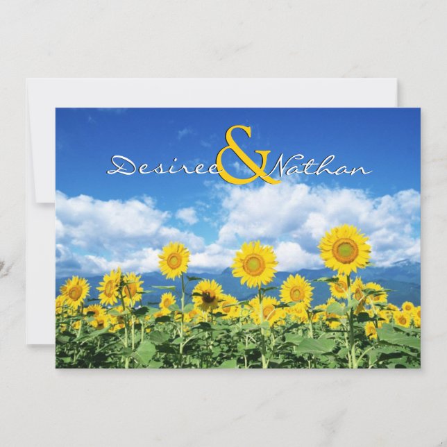 Summer Sunflowers Wedding Invitation (Front)