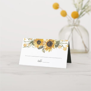Summer Sunflowers Wedding Place Card