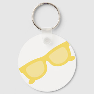 Summer sunglasses yellow hipster eyewear glasses keychain