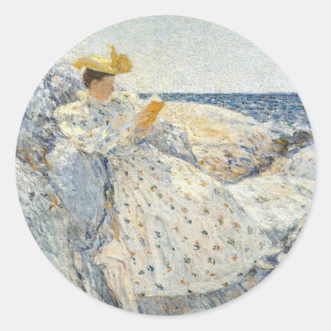 Summer Sunlight | Childe Hassam Classic Round Sticker (Front)