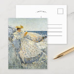 Summer Sunlight | Childe Hassam Postcard<br><div class="desc">Summer Sunlight (Isles Of Shoals) (1892) | Original artwork by American Impressionist painter Childe Hassam (1859-1935). The piece depicts a woman reading on the rocky beach cliffs of the Isles of Shoals.

Use the design tools to add custom text or personalize the image.</div>