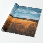 Summer Sunlit Country Road Golden Rustic Field Wrapping Paper<br><div class="desc">Masterfully elevate the thrilling anticipation of epic wedding party gifting with a spectacular, highly visual presentation that looks exactly as if it was securely delivered from a beautifully sunlit, peaceful rural paradise. This incredibly striking design is beautifully driven by the raw, profoundly natural energy of cottagecore aesthetics, prominently featuring a...</div>