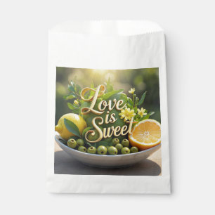 Summer sunny Lemons, olives, citrus slices Favour Bag