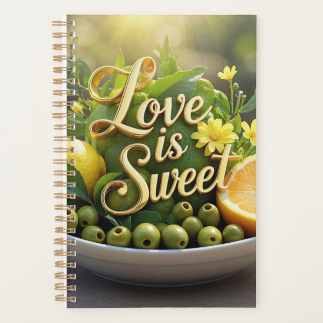 Summer sunny Lemons, olives, citrus slices  Planner (Front)