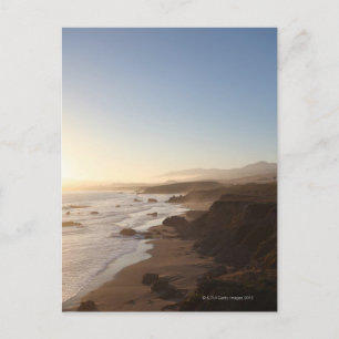 Summer sunset along california highway 1 along postcard