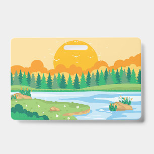 Summer Sunset Badge