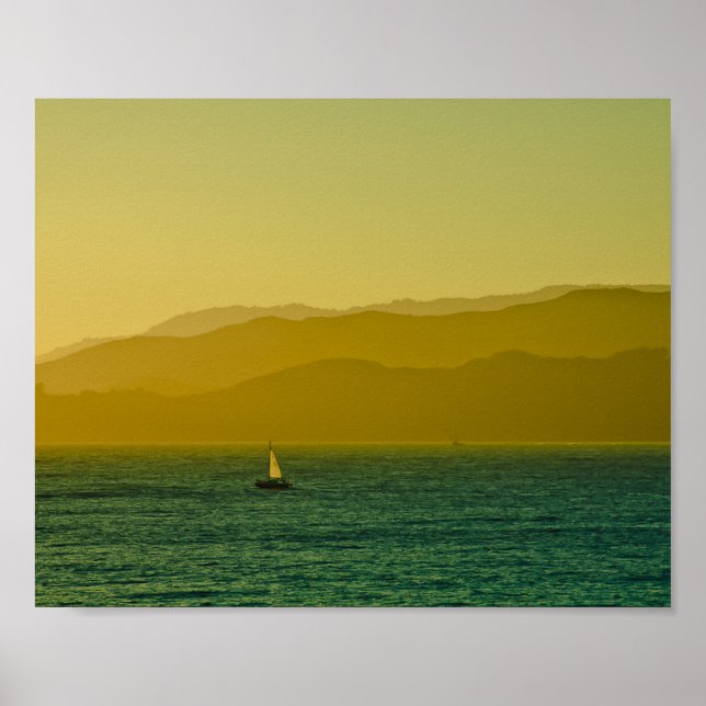 Summer Sunset Baker Beach Ca. Poster (Front)