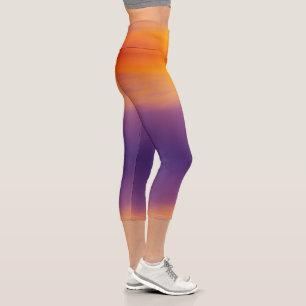 summer sunset High Waisted Capris