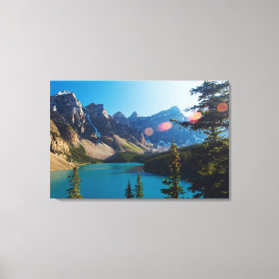 Summer Sunset Moraine Lake, Canada Canvas Print