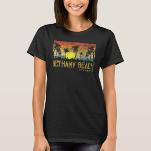 Summer Sunset Palm Tree Vintage Delaware Bethany B T-Shirt