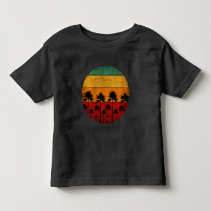 summer sunset palm trees toddler t-shirt