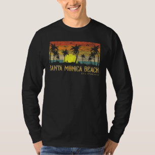 Summer Sunset PalmTree Vintage California Santa Mo T-Shirt