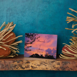 Summer Sunset Romance Acrylic Photo *Personalize* Plaque