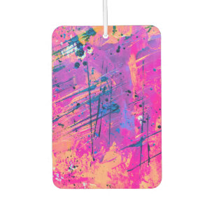Summer Sunset Splatter Paint Abstract Air Freshener