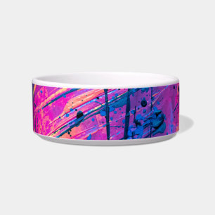Summer Sunset Splatter Paint Abstract Bowl