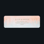 Summer Sunset Watercolor Return Address Label<br><div class="desc">This summer sunset watercolor return address label is perfect for your tropical beach boho wedding. Designed with minimalist,  orange-peach coral and dusty blue watercolor,  accompanied with simple rustic sandy gold typography. It's sure to match your modern bohemian coastal destination wedding vibes.</div>