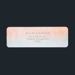 Summer Sunset Watercolor Return Address Label<br><div class="desc">This summer sunset watercolor return address label is perfect for your tropical beach boho wedding. Designed with minimalist,  orange-peach coral and dusty blue watercolor,  accompanied with simple rustic sandy gold typography. It's sure to match your modern bohemian coastal destination wedding vibes.</div>
