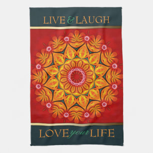 Summer Sunshine Floral Custom  Quote Towel
