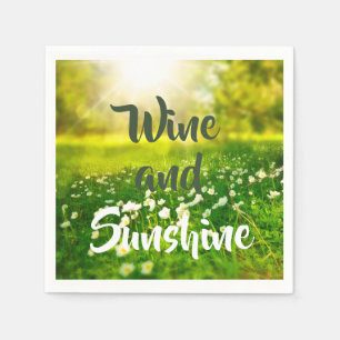 Summer Sunshine Fun Wine Napkin