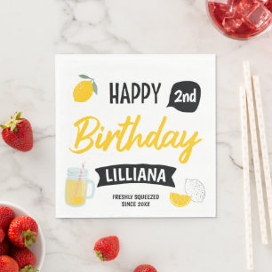 Summer Sunshine Lemonade Stand Birthday Party Napkin