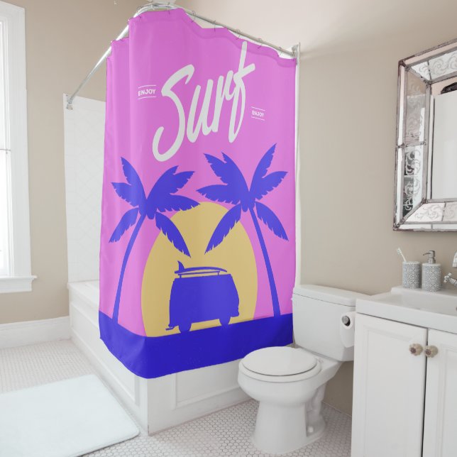 Summer Surf shower curtain (In Situ)