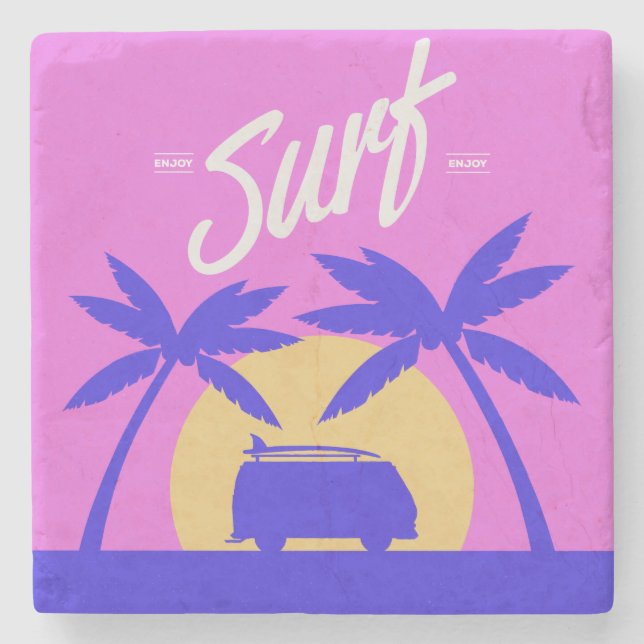 Summer Surf stone coasters (Front)