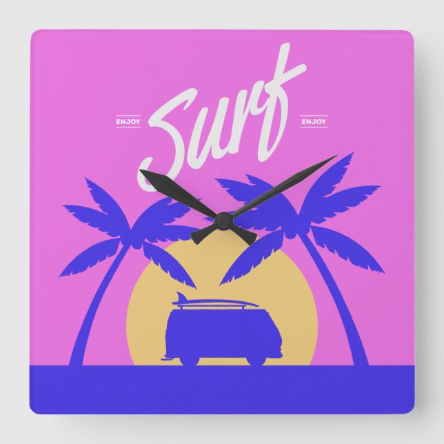 Summer Surf wall clock (Front)