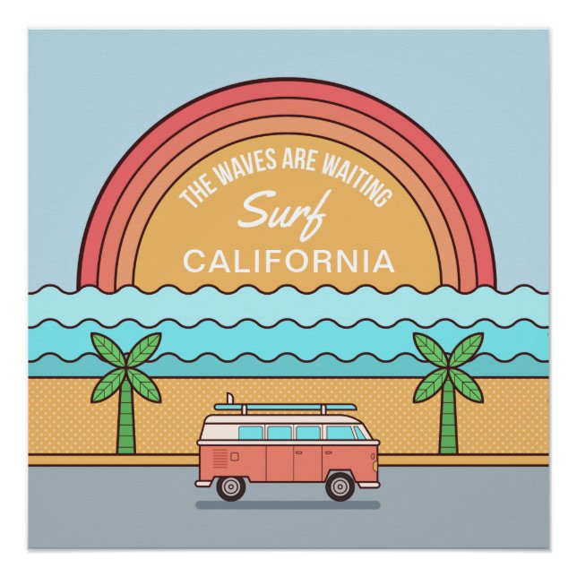 Summer Surfer custom location poster (Front)