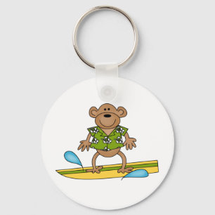 Summer Surfer Monkey Keychain