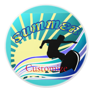 Summer Surfing Fun Thunder_Cove Ceramic Knob