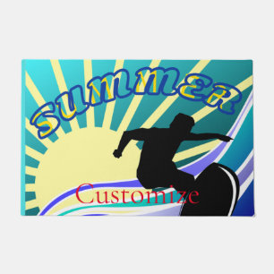 Summer Surfing Fun Thunder_Cove Doormat