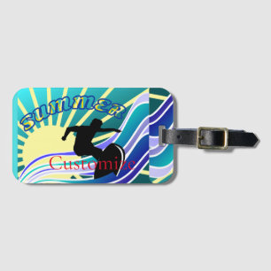 Summer Surfing Fun Thunder_Cove Luggage Tag