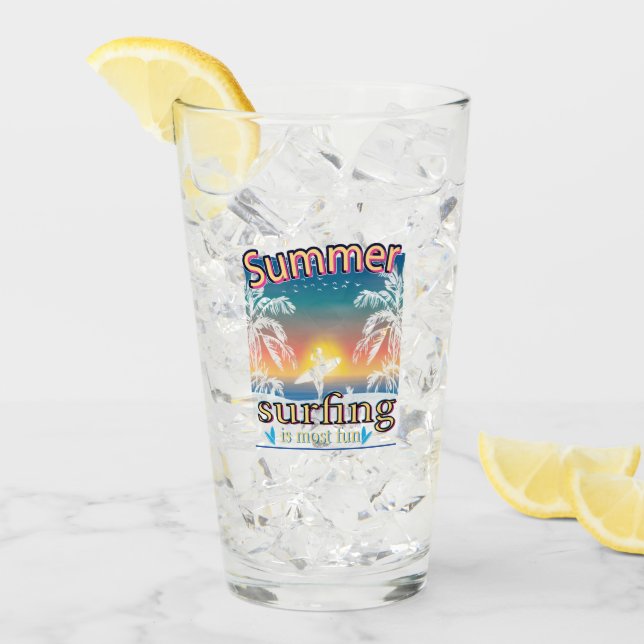 Summer - Surfing Is Most Fun Glass (Front Ice)