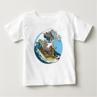 Summer Surfing - Turtle and Rabbit Illustration