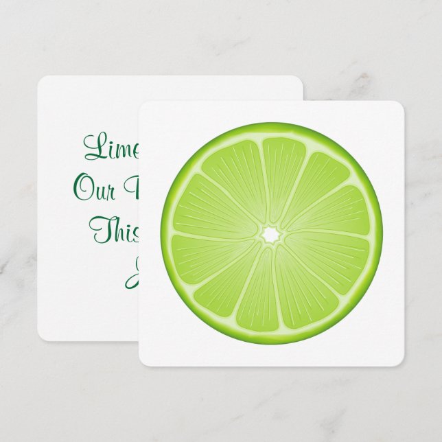 Summer Sweet Limeade Party  Invitation (Front/Back)