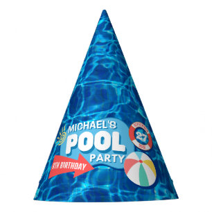 Summer Swimming Pool Party Tropical Birthday Blue Hat