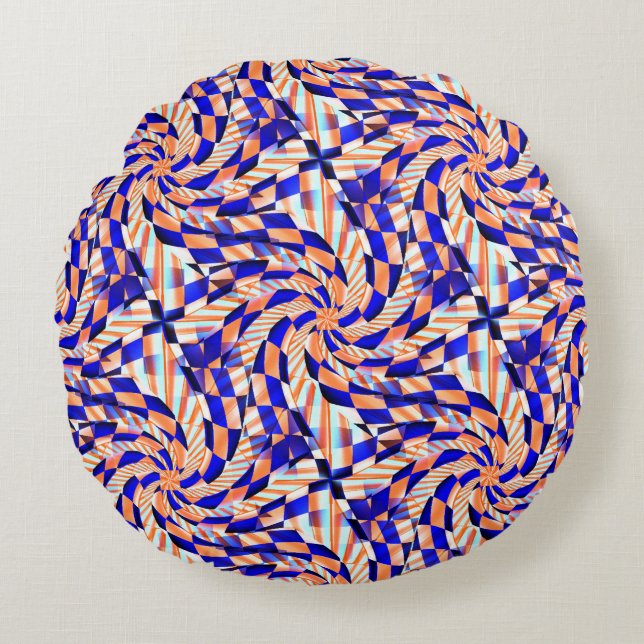 Summer Swirls..... Round Pillow (Front)