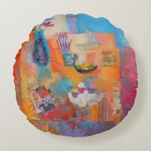 Summer Table Round Pillow