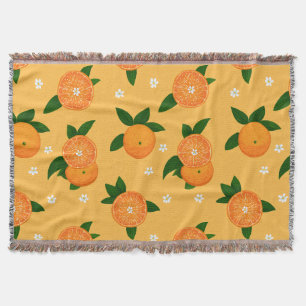 Summer Tangerines Throw Blanket