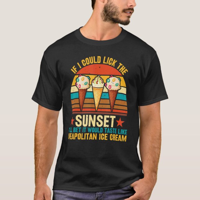 Summer  Taste Like Neapolitan Ice Cream Retro Summ T-Shirt (Front)