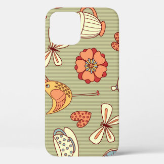 Summer Tea Party: Seamless Pattern iPhone 12 Case