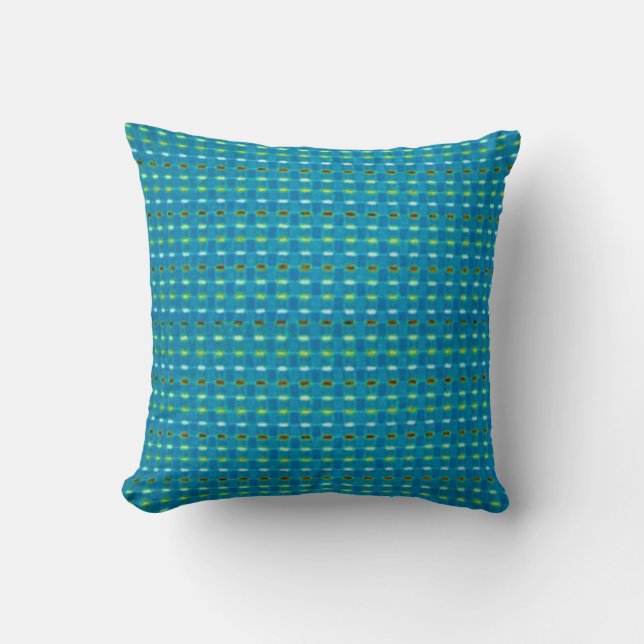 Summer Teal Throw Pillow (Front)