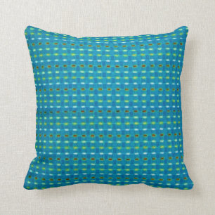 Summer Teal Throw Pillow