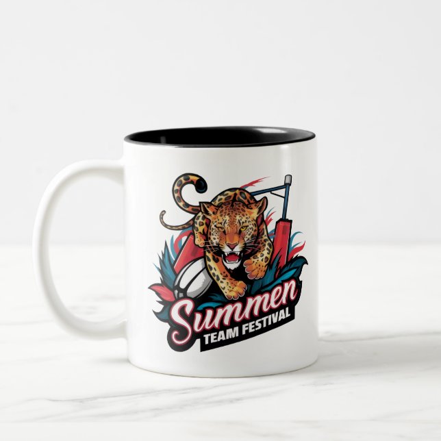 Summer team festival Two-Tone coffee mug (Left)