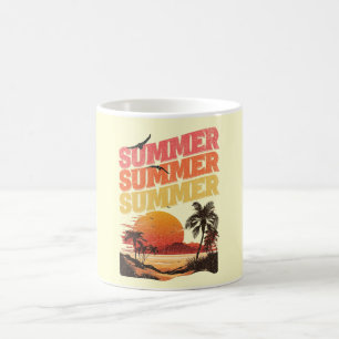 Summer text design coffee mug
