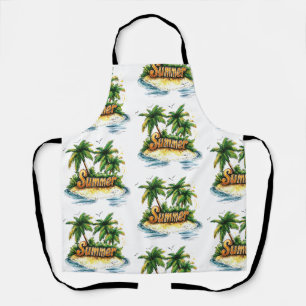 Summer Text - Tropical Summer Island Apron