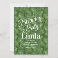 Summer Themed Palm Tree Leaf Greenery Jungle