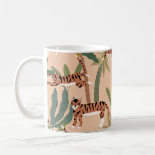 Summer Tigers Palm Trees Exotic Coffee Mug