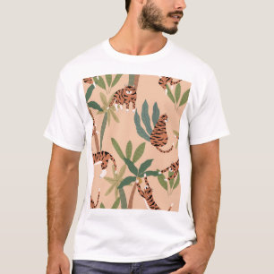 Summer Tigers Palm Trees Exotic T-Shirt