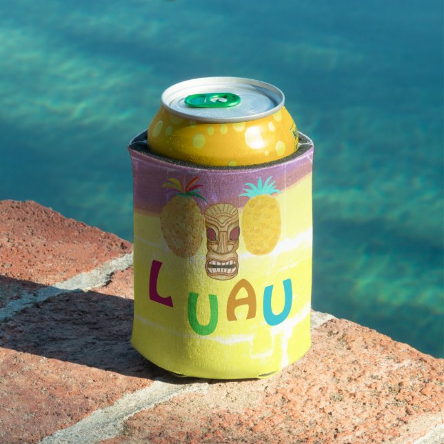 Summer Tiki Pineapple Luau Can Cooler (In Situ Pool)